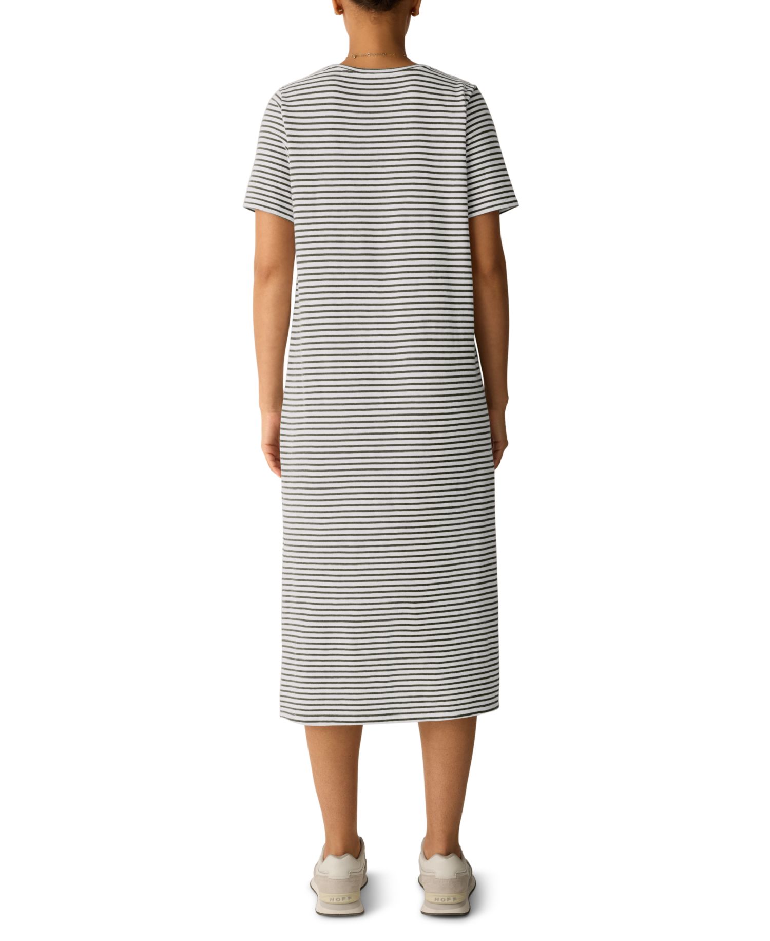Women's Round Neck Short-Sleeve Midi Dress, Regular and Plus Size