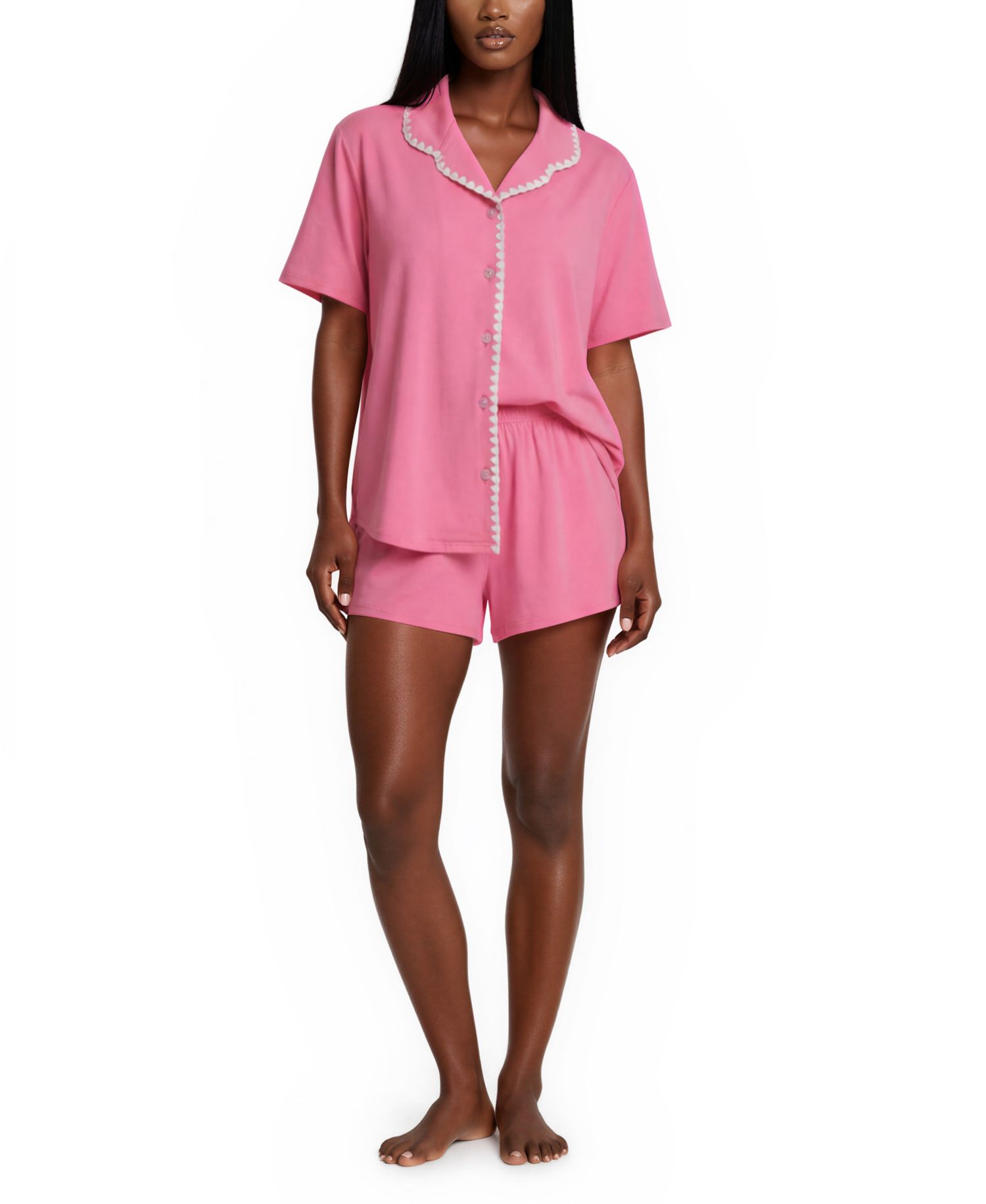 Women's Anneliese Stitch Top and Shorts, 2-Piece Set