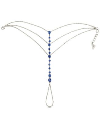 Rhodium-Plated Brass Malys Cubic Zirconia Hand Chain