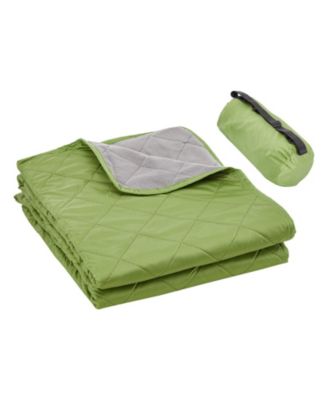 Camping Blanket, 82 x 55 inches 330 GSM Polyester Fleece Stadium Blanket