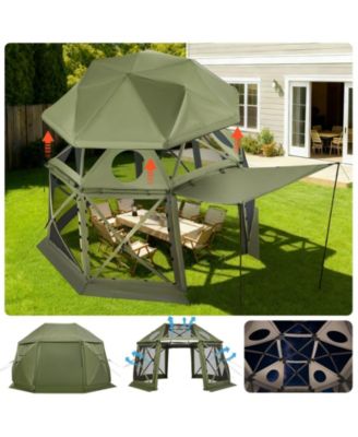 Pop Up Gazebo Screen Tent, 13 x 13 feet 13-Sided Spherical Canopy