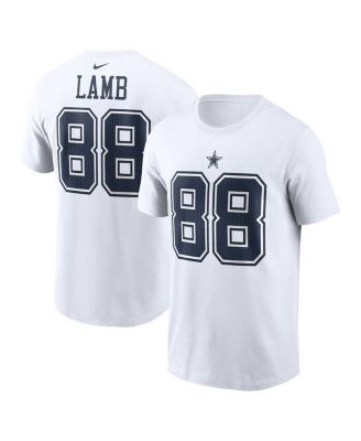 Men's CeeDee Lamb White Dallas Cowboys Player Name & Number T-Shirt