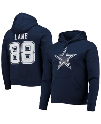 Men's CeeDee Lamb Navy Dallas Cowboys Big & Tall Fleece Name & Number Pullover Hoodie