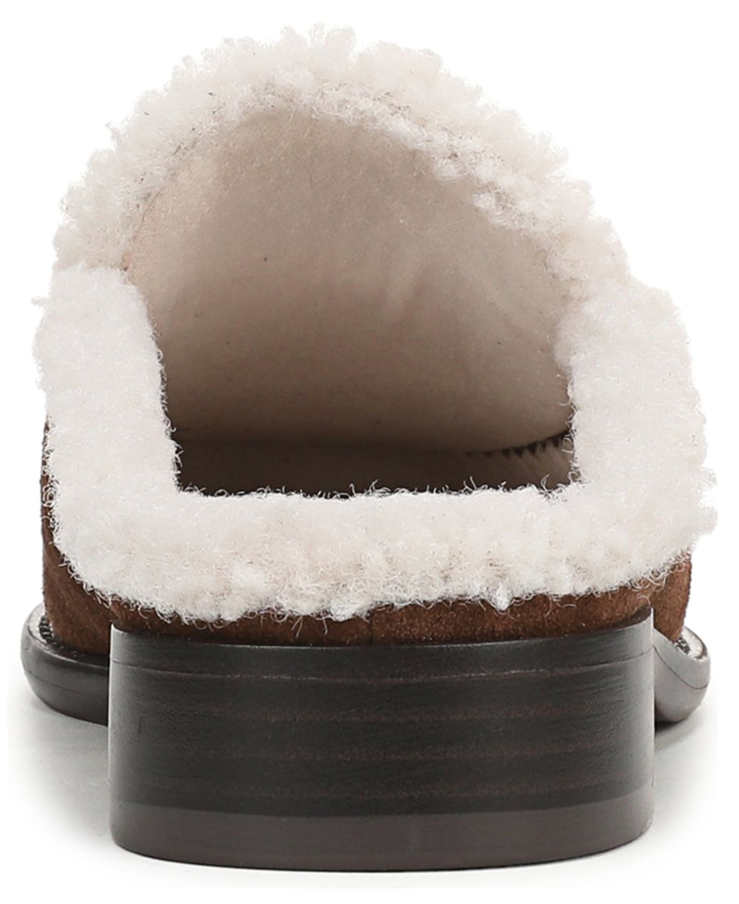 Женские сабо Franco Sarto Callen 2 Almond Toe Mules, цвет: Коричневый / Белый замшевый — фото 3
