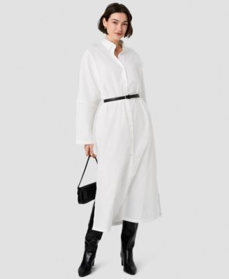 macy's white dress long sleeve Winter White Dress