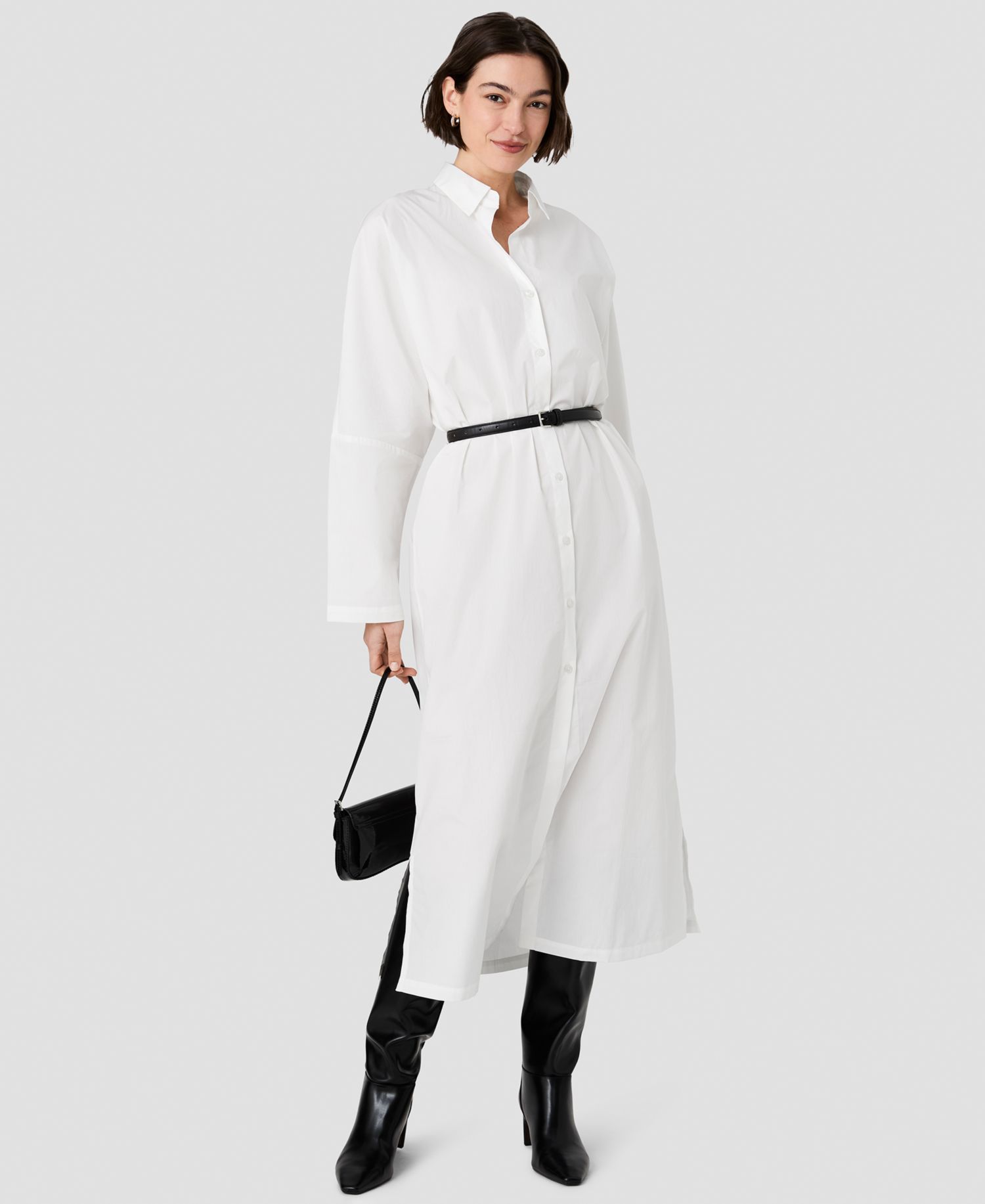 Women's Cambria Cotton Collared Long-Sleeve Dress