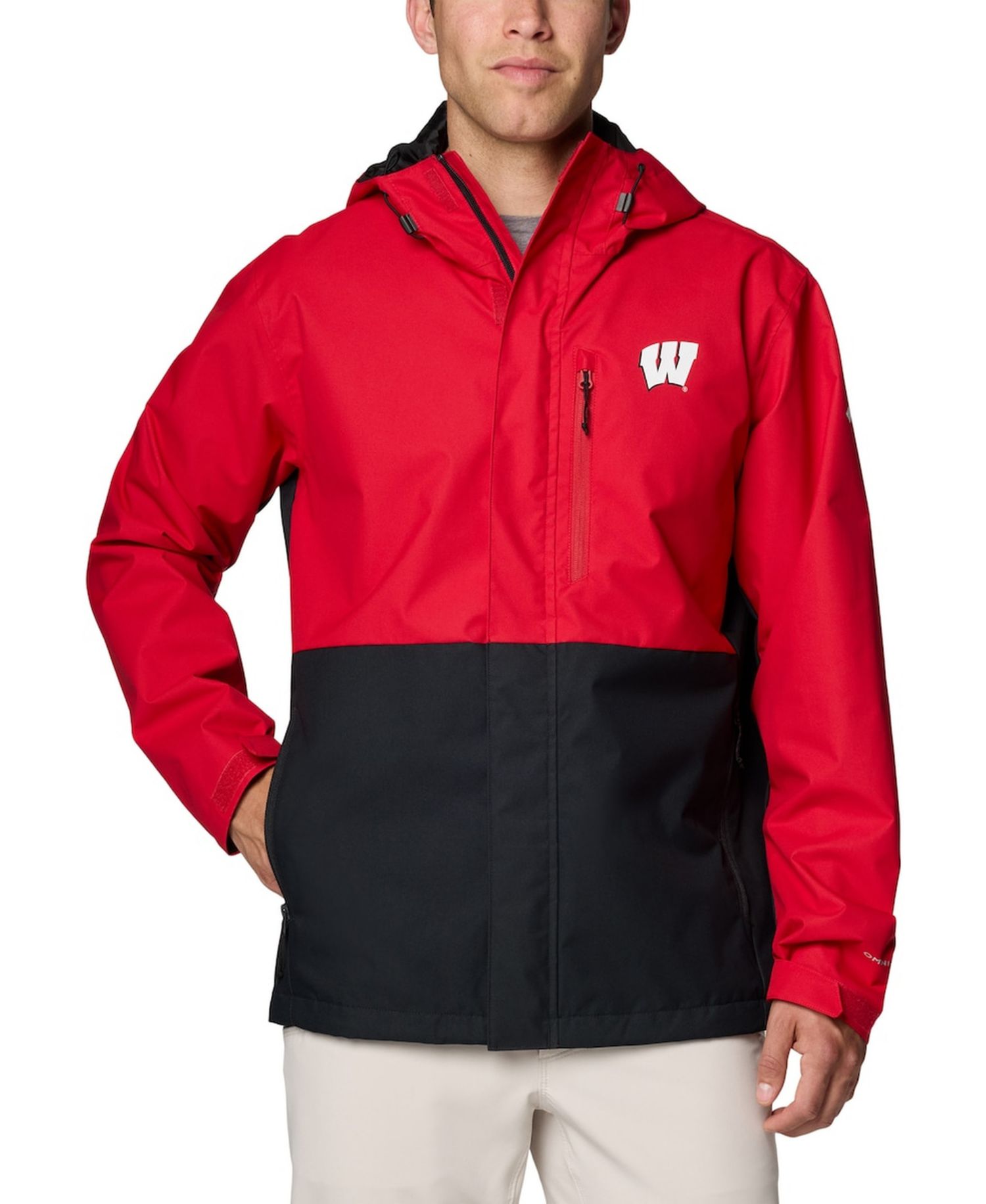 Men's Red Wisconsin Badgers Field Bound Omni-Tech™ Full-Zip Jacket