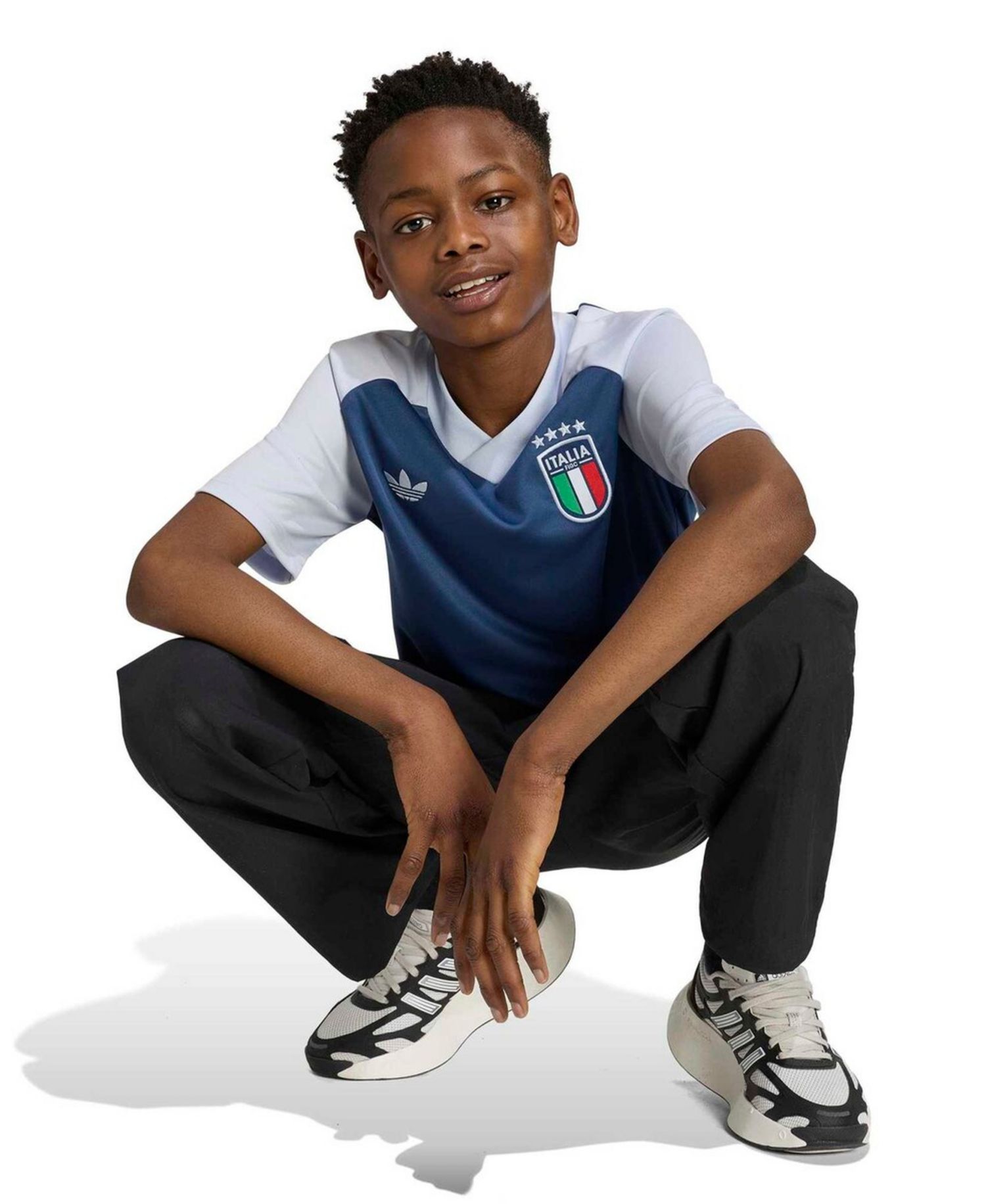 Big Boys and Girls Blue Italy National Team 2026 Pre-Match Jersey