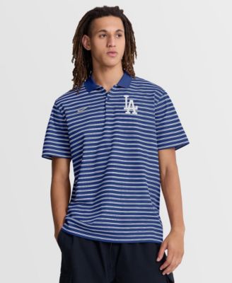 Men's Royal/White Los Angeles Dodgers Striped Victory Dri-FIT Polo Shirt