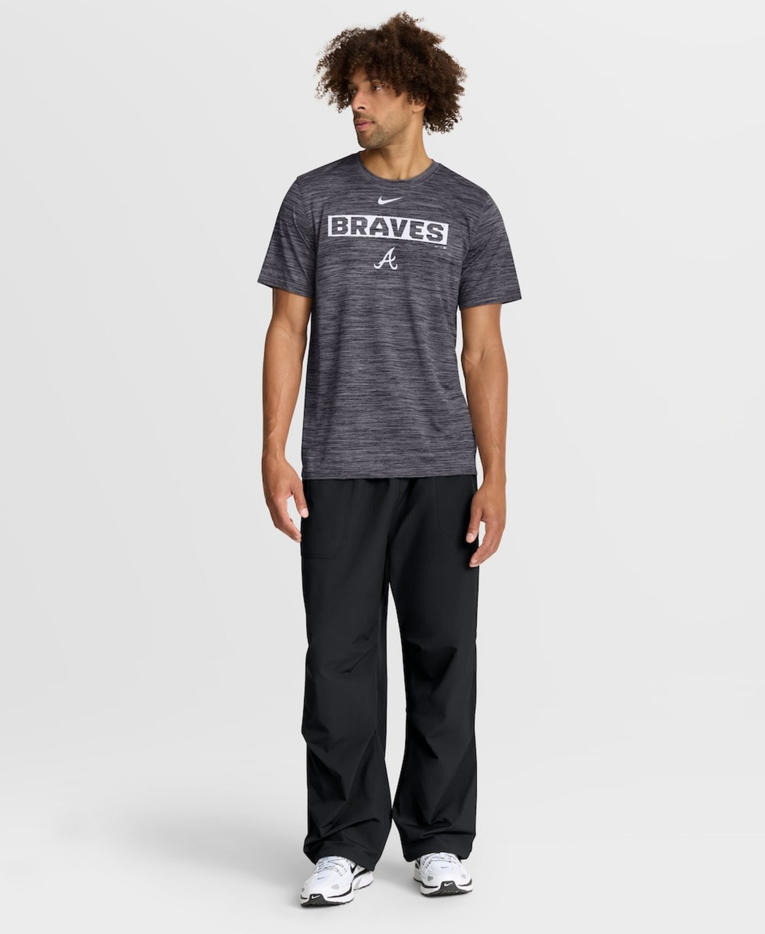 Men's Black Atlanta Braves Velocity Dri-FIT T-Shirt