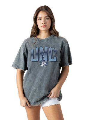 Women's Gray North Carolina Tar Heels Snow Washed Relaxed Fit Classic T-Shirt