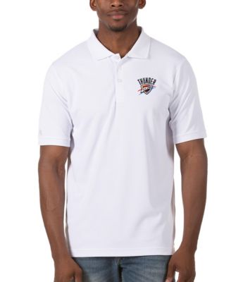 Men's White Oklahoma City Thunder Legacy Pique Polo Shirt