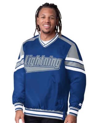 Men's Blue Tampa Bay Lightning Reliever V-Neck Pullover Jacket