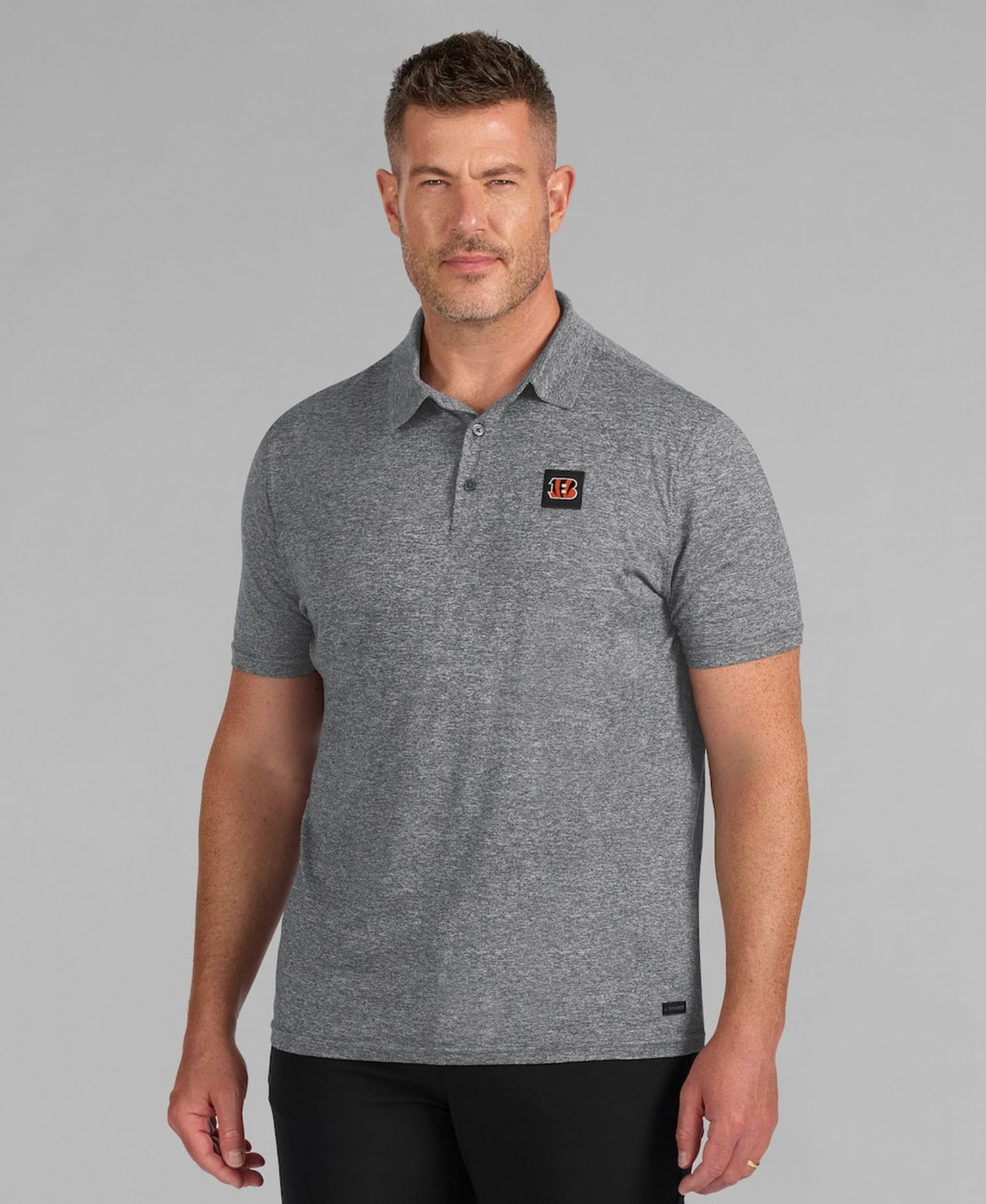Men's Black Cincinnati Bengals Four Down Polo Shirt