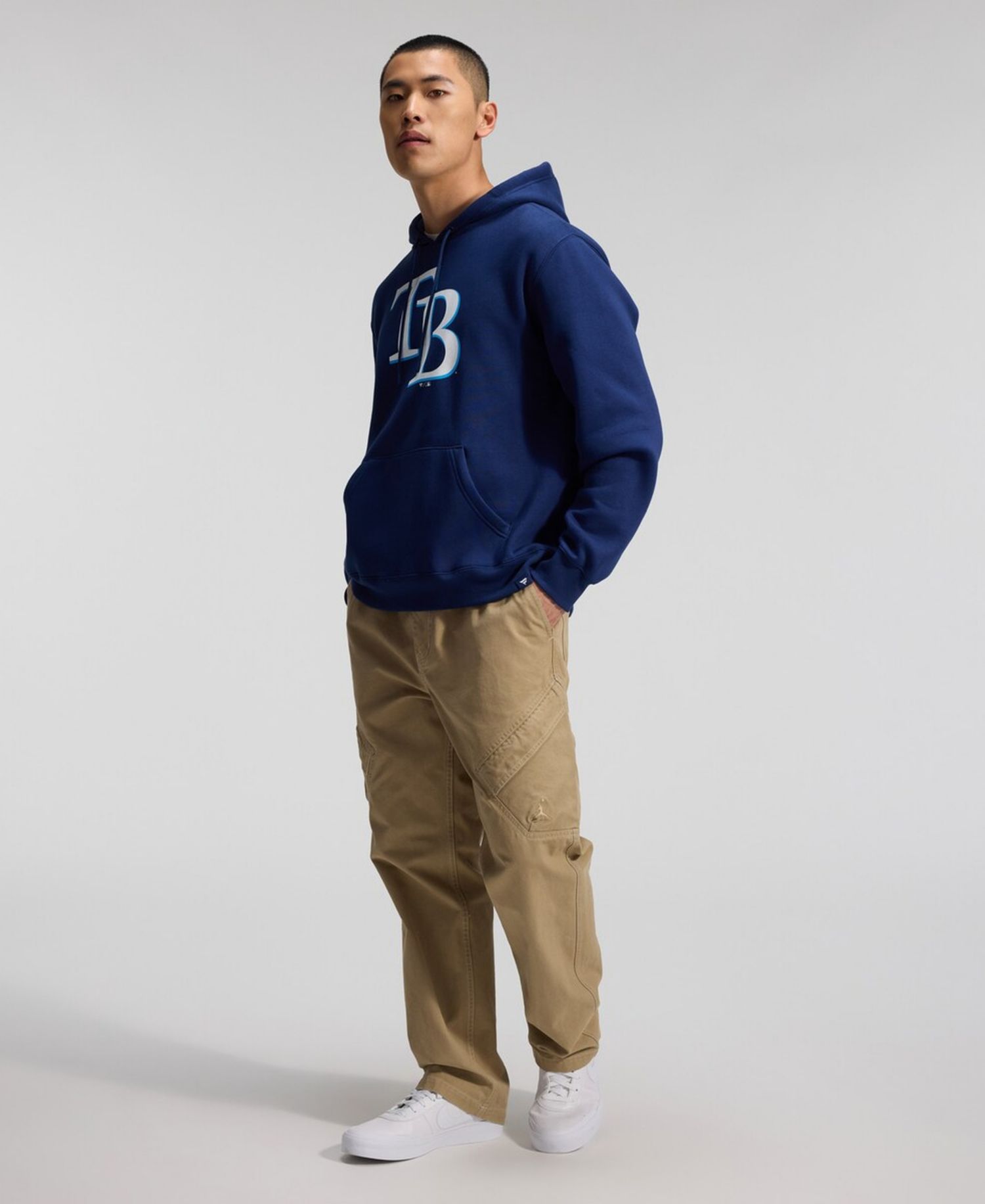 Men's Navy Tampa Bay Rays Primary Logo Legacy Hoodie