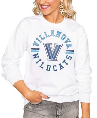 Women's White Villanova Wildcats Oversized Vintage Days Perfect Crew Sweatshirt