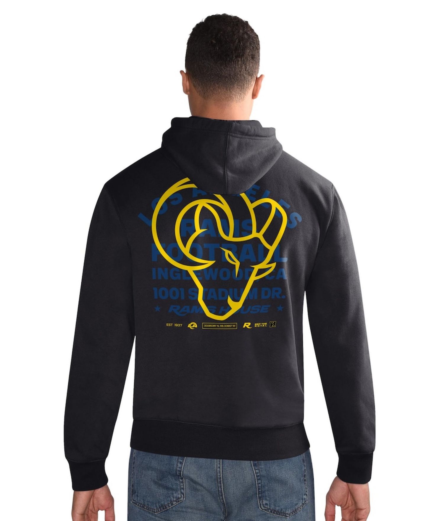 Мужское худи Starter Black Los Angeles Rams Rookie — фото 2