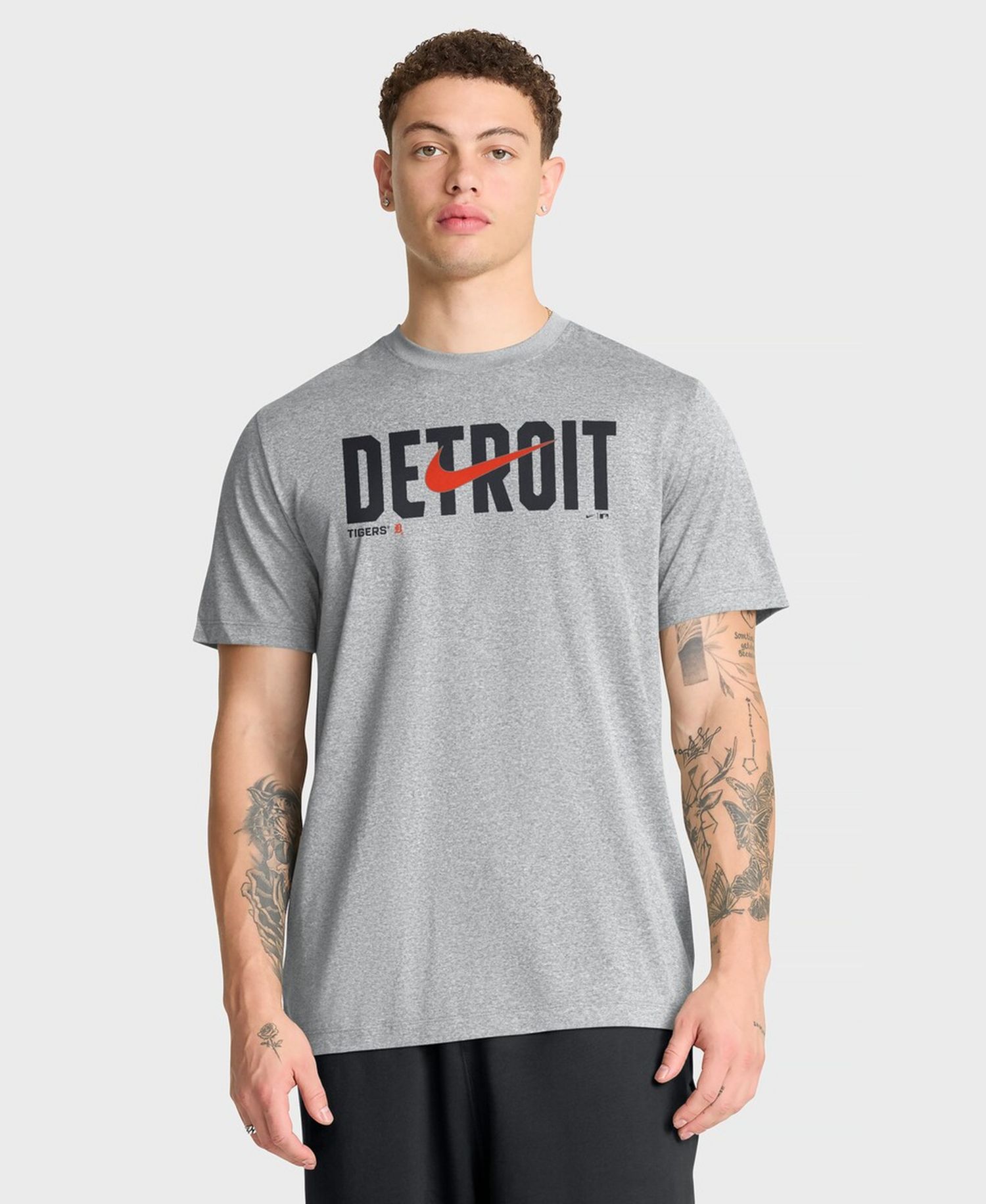 Men's Heather Gray Detroit Tigers Swoosh Legend Dri-FIT T-Shirt