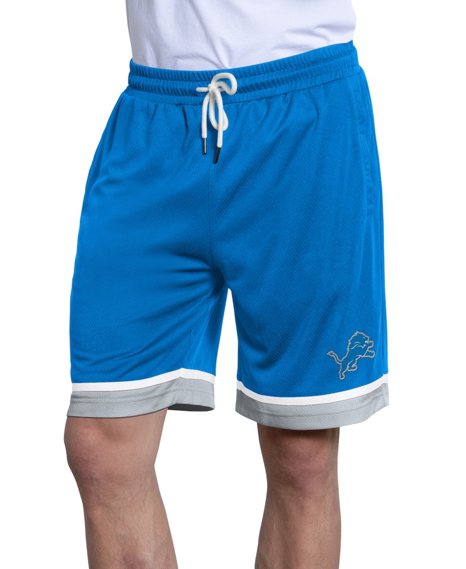 Men's Blue Detroit Lions Power Play Mesh Shorts