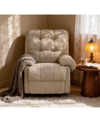 Recliner Chair, Overstuffed Armchair,Living Room Seating, Reading Chair,Ergonomic Lounge Chair, Soft Fabric Recliner