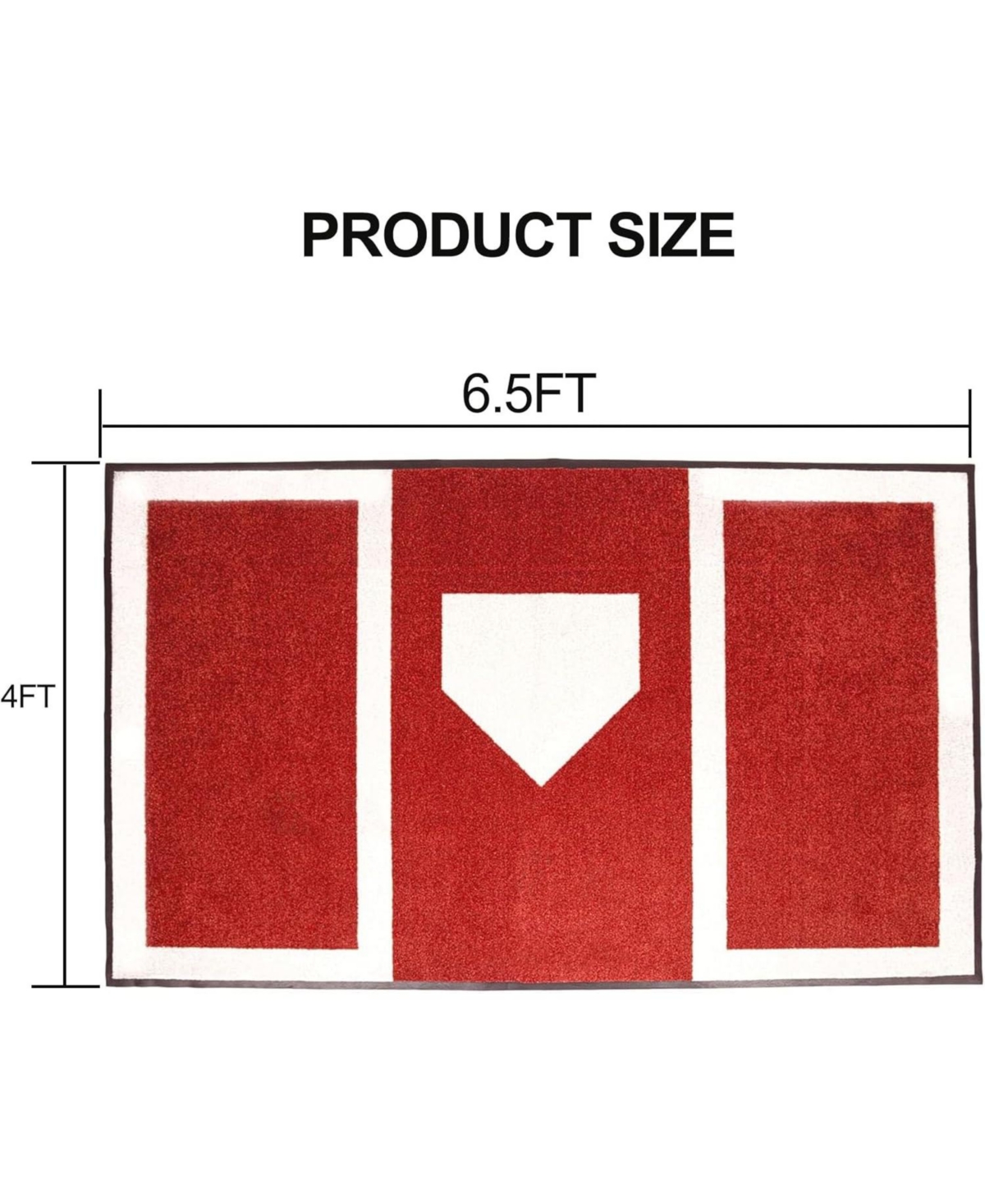 Xo 6.5x4FT Baseball Hitting Mat, Anti-Slip Softball Batting Mat for Stance Training Indoor Outdoor Practice