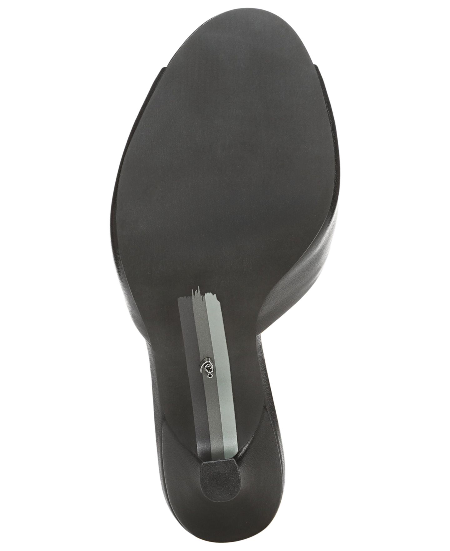 Женские сандалии Sam Edelman Jeanie Heeled Slip-On, цвет: Чёрный кожаный — фото 5