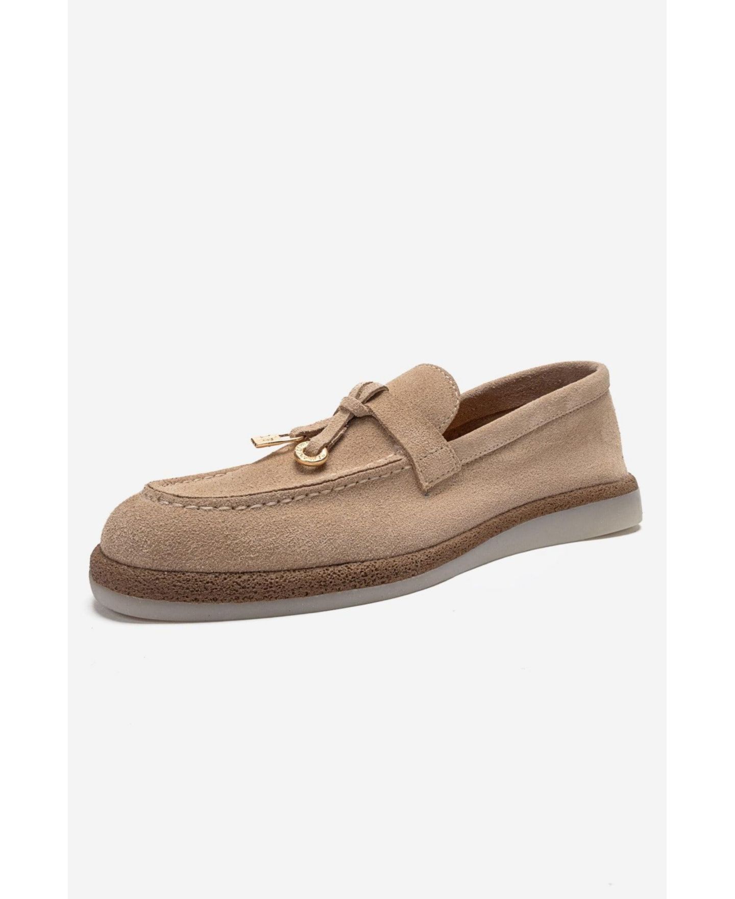 Женские туфли Forever & Always Shoes Ilvena Leather Loafer, цвет: Бежевый замшевый — фото 7