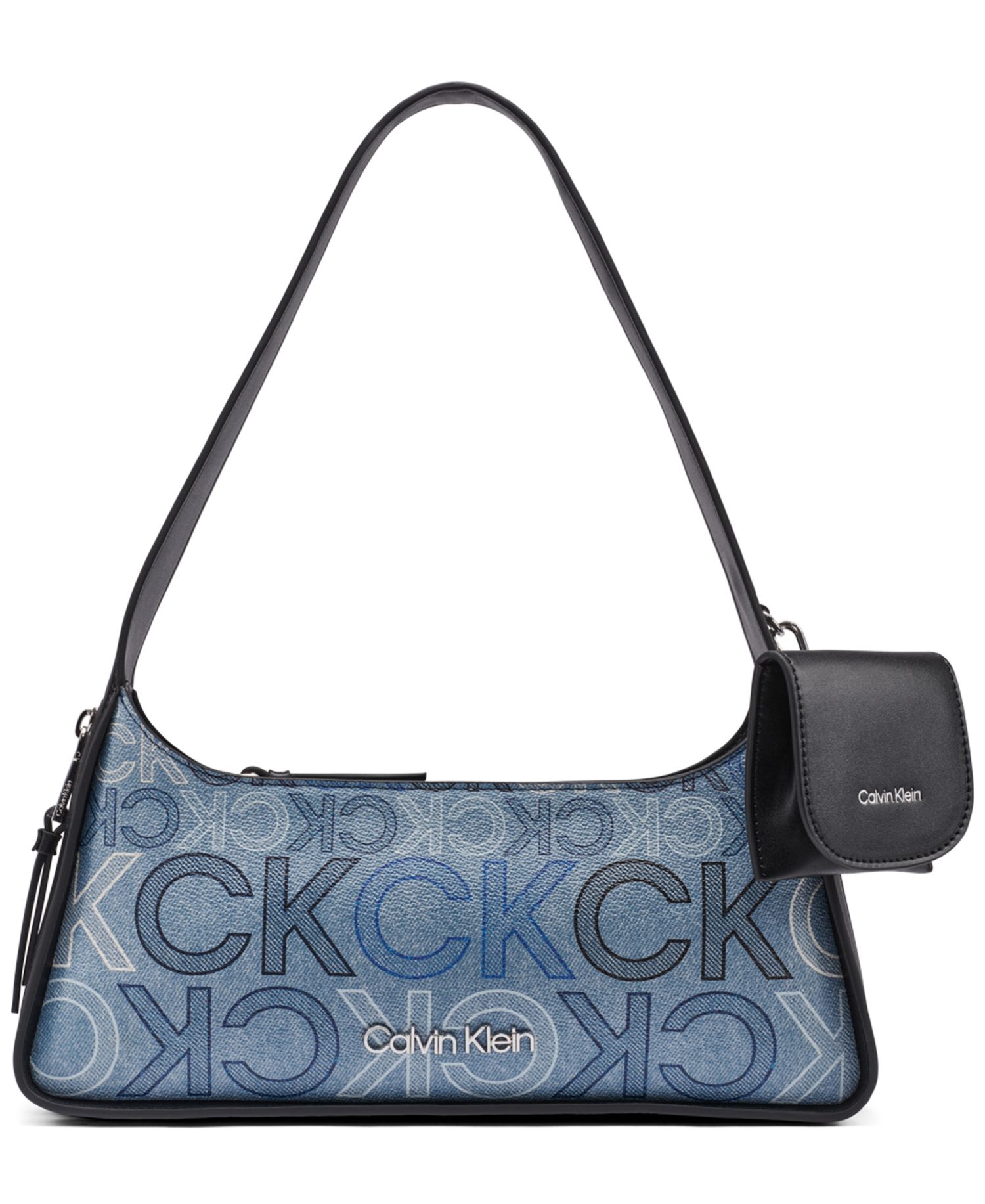Kyren Denim Signature Medium Shoulder Handbag