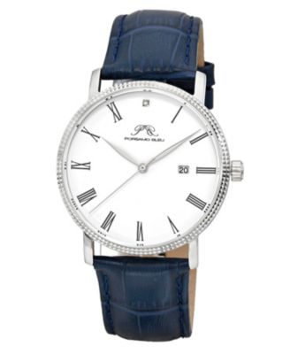 Men's Veritas 1 Genuine Leather Band Watch 1361BVEL