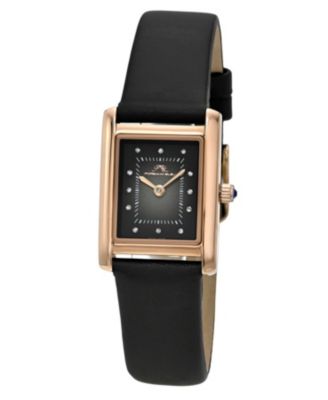 Women's Karolina Satin Covered Genuine Leather Watch 1085AKAL