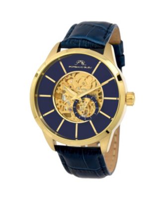 Porsamo Bleu Men's Cassius Automatic Genuine Leather Band Watch 802BCAL - Blue