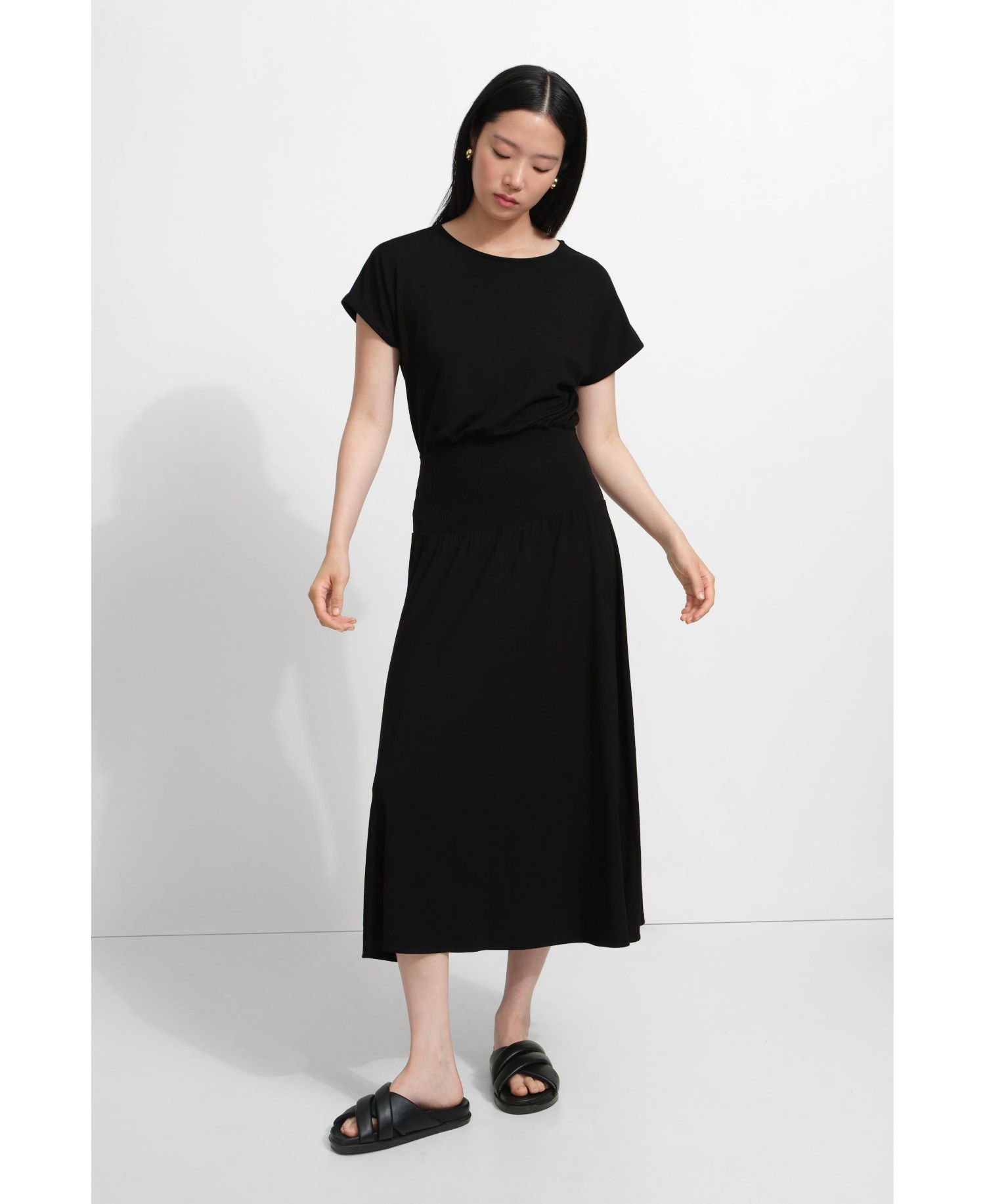 Women's Suvi Scoop-Neck Short-Sleeve Jersey Midi Dress