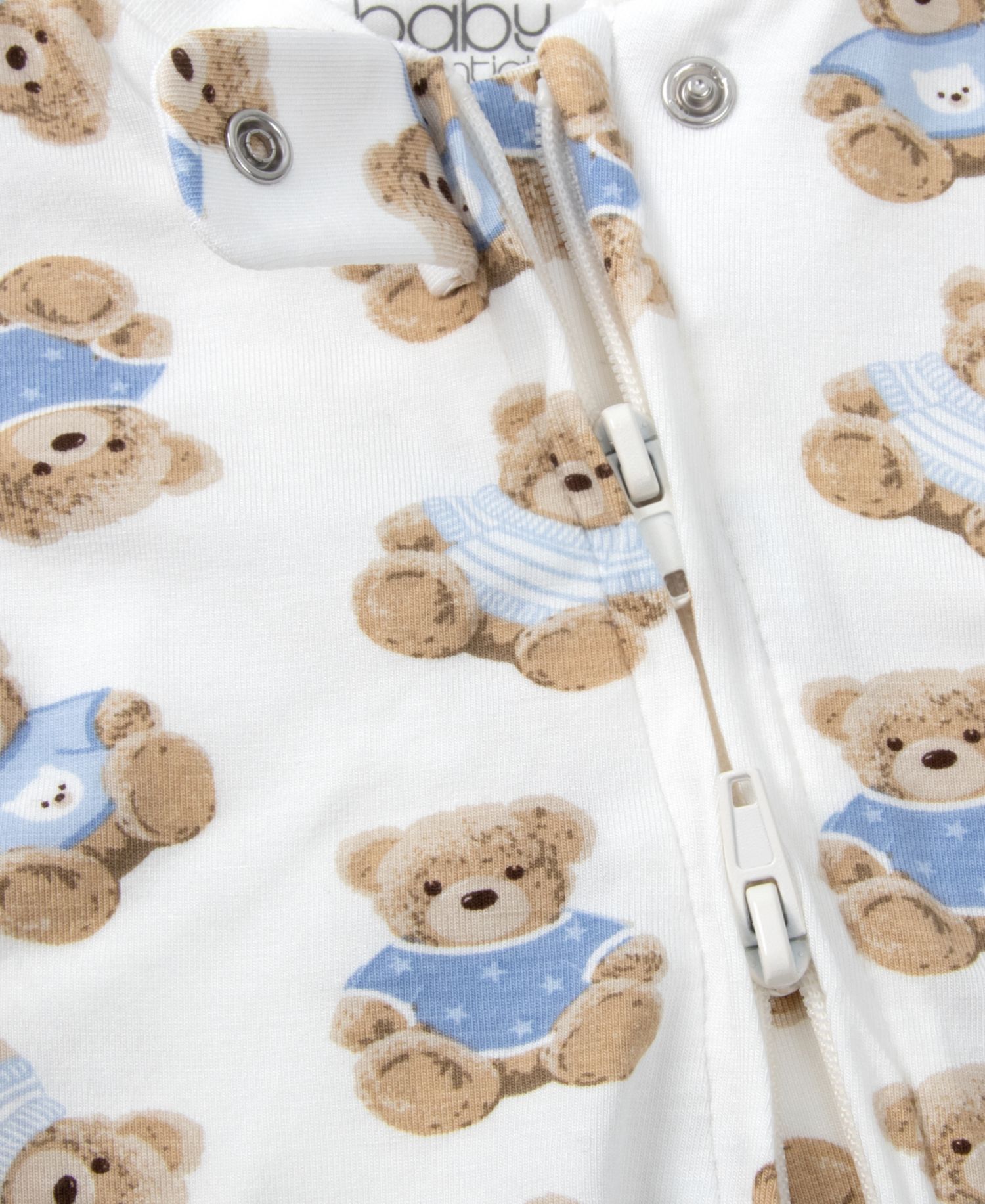 Baby Boys' Bear Print Coverall, Blanket, Hat and Wooden Sign, 4-Piece Set