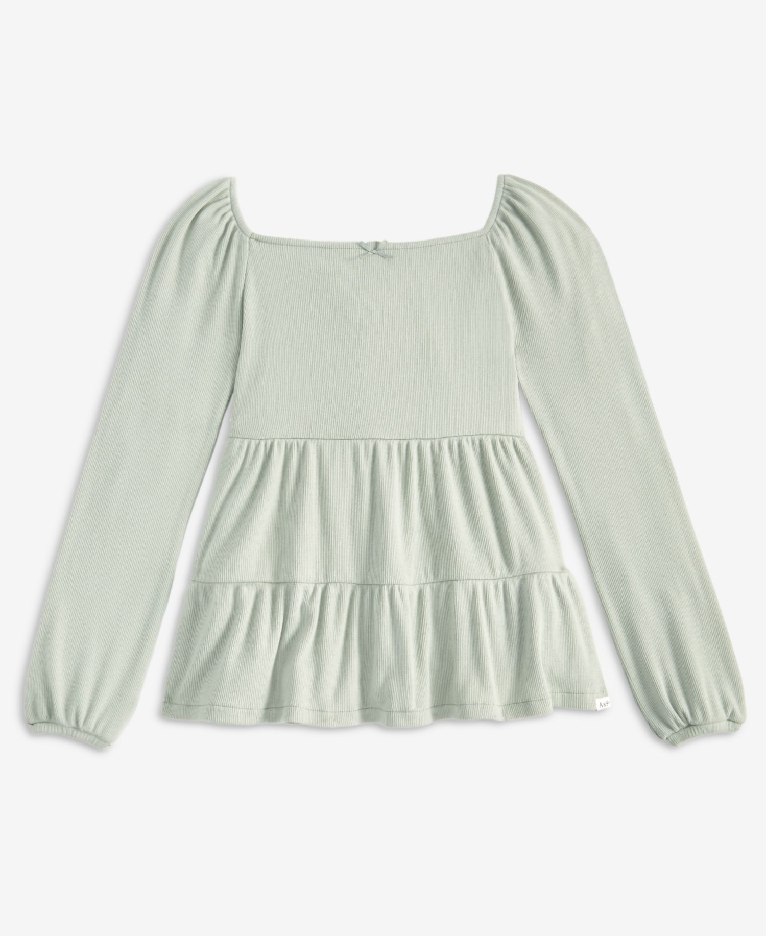 Girls' 5-16 Long-Sleeve Babydoll Top