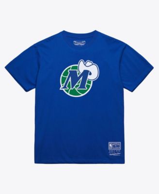 Men's and Women's Royal Dallas Mavericks Hardwood Classics Arch T-Shirt