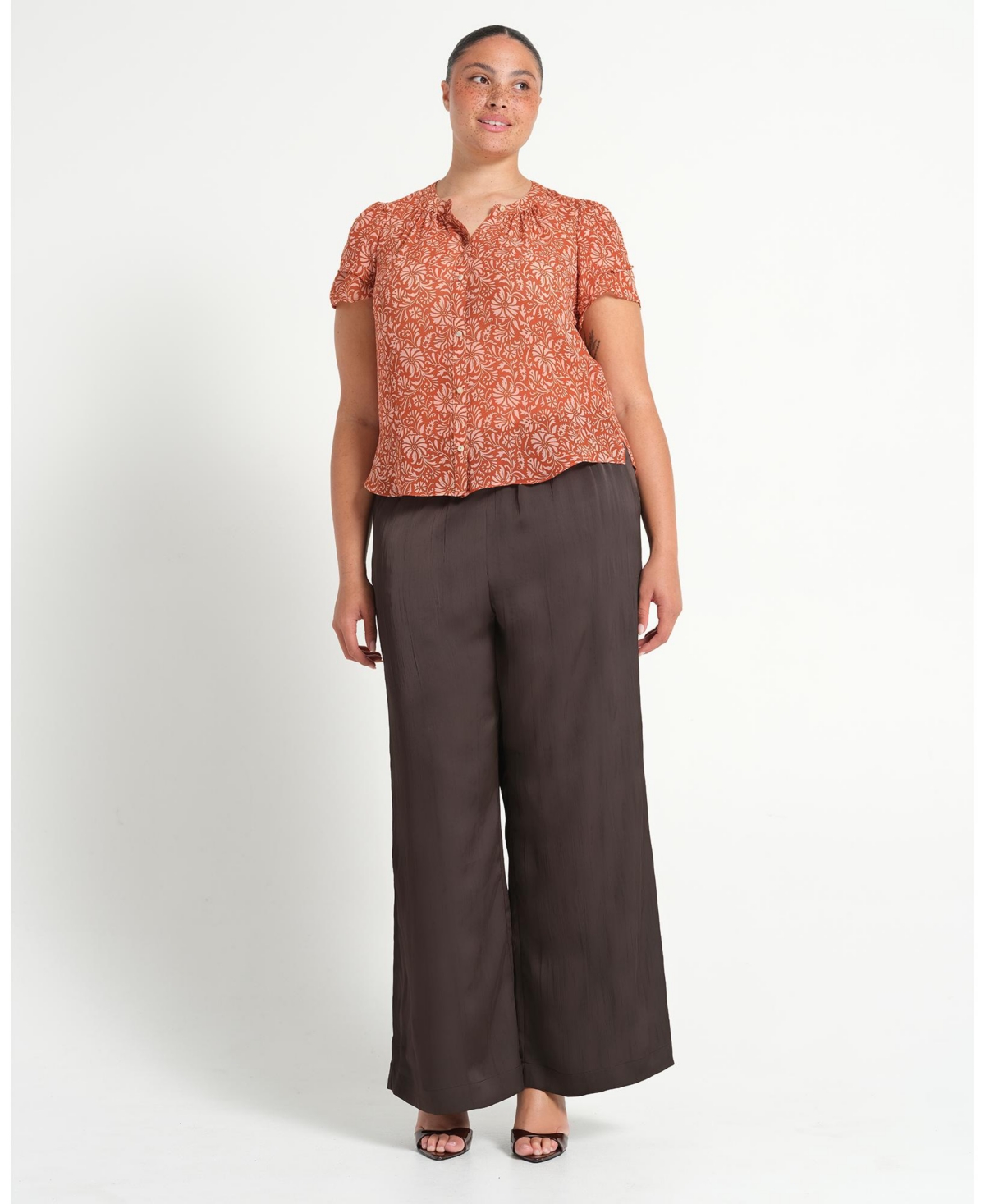 Estelle Women's Bellavie Relaxed Floral Button-Front Top