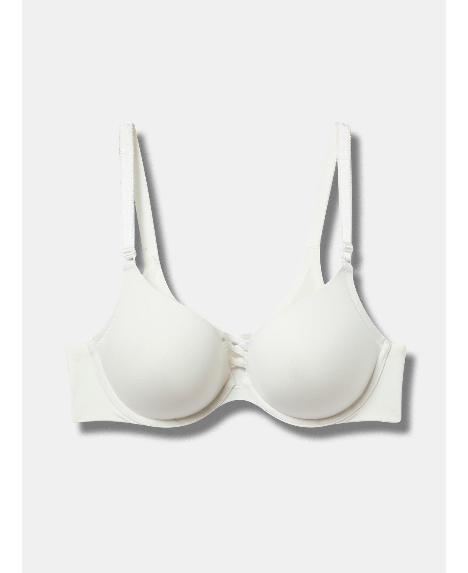 Women's XO Plunge Push-Up Smooth Bra with Crisscross Design
