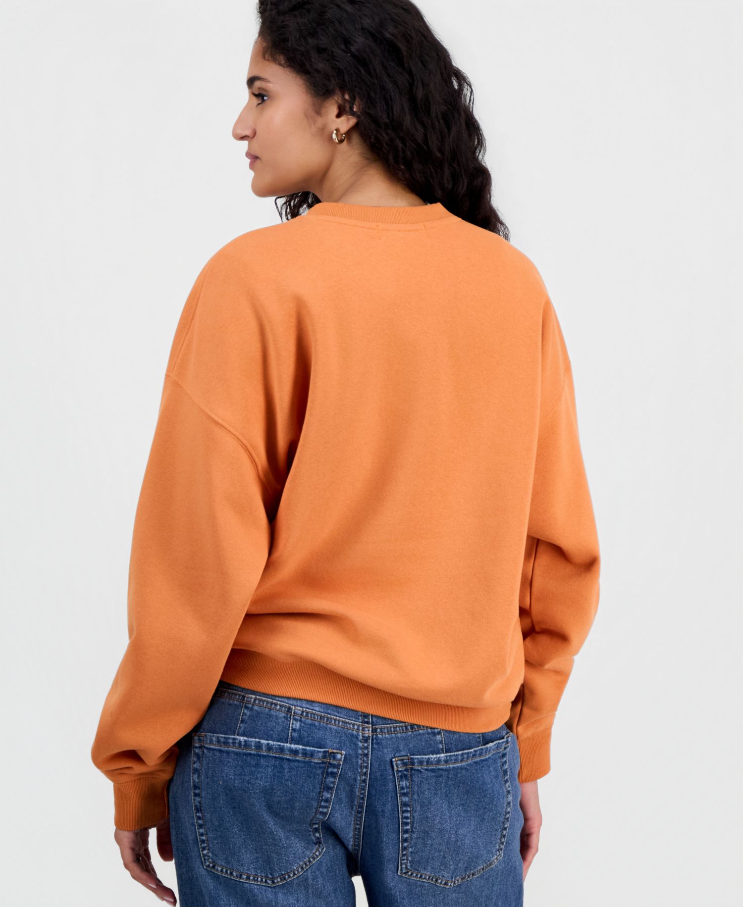 Juniors' Snoopy Pumpkin Graphic Print Sweatshirt