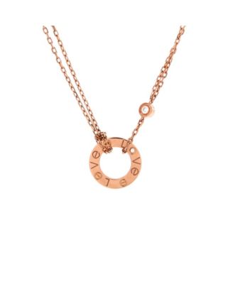 2 Diamonds Love Pendant Necklace