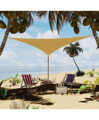 16inchX16inchX16 inches  Triangle Sun Shade Sail Shade Cloth, Sunshade for Patio, Backyard, Deck, Garden, Sand, Camel