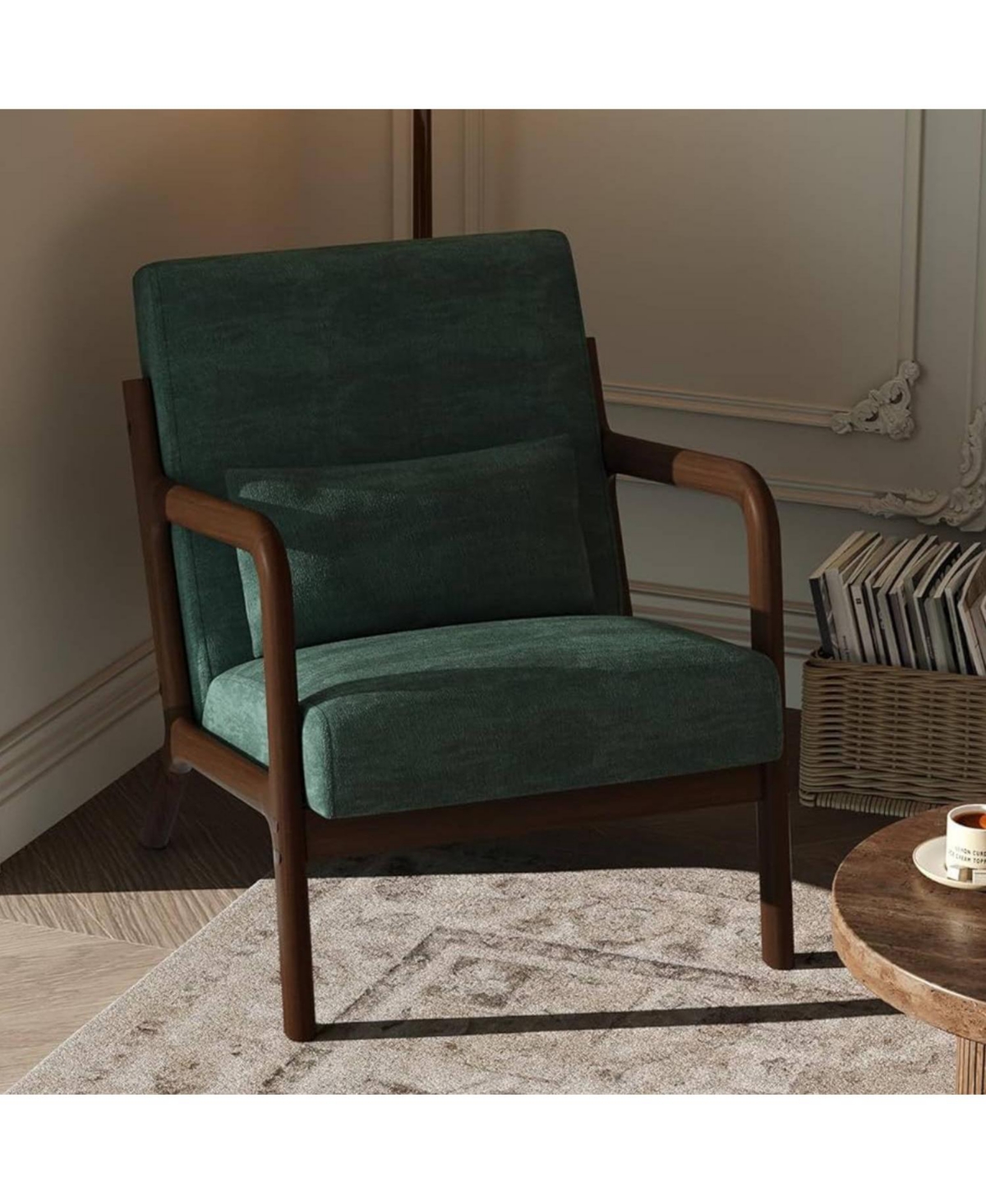 gaomon Modern Chenille Accent Chair, Ergonomic Lounge Armchair for Living Room, Bedroom, Office