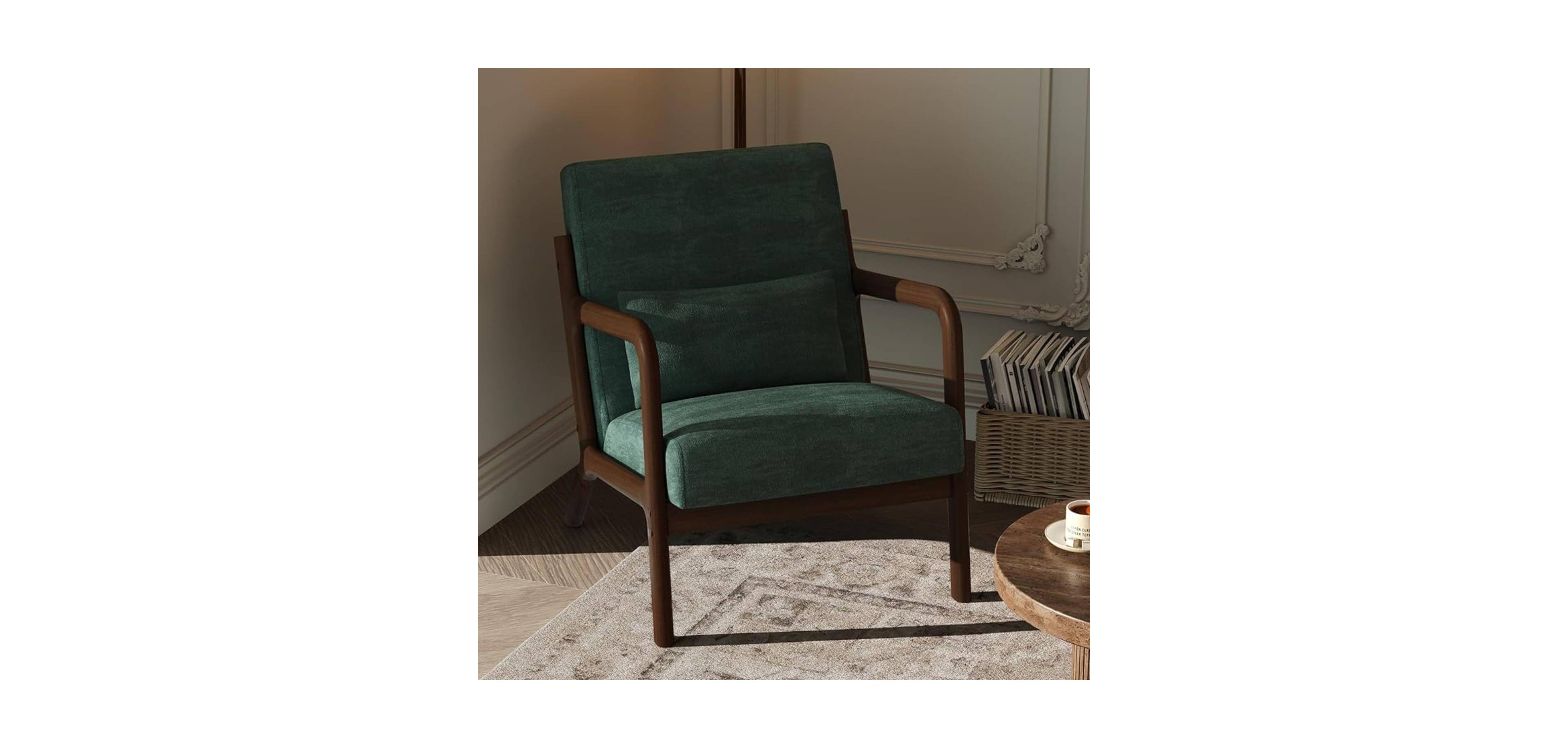 gaomon Modern Chenille Accent Chair, Ergonomic Lounge Armchair for Living Room, Bedroom, Office
