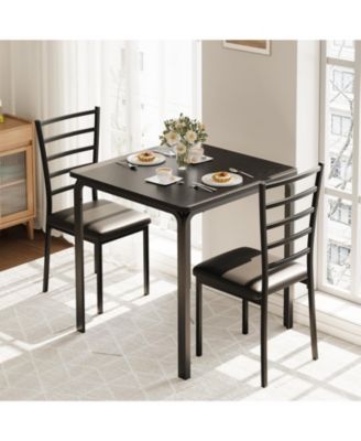 Space-Saving Small Kitchen Dining Table Set for 2 with 2 Chairs