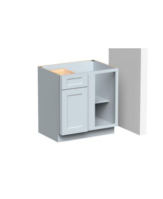 Blind Corner Base Cabinet, Ready to Assemble Kitchen Cabinet with Solid Wood Frame, Soft-Close Slides and Hinges