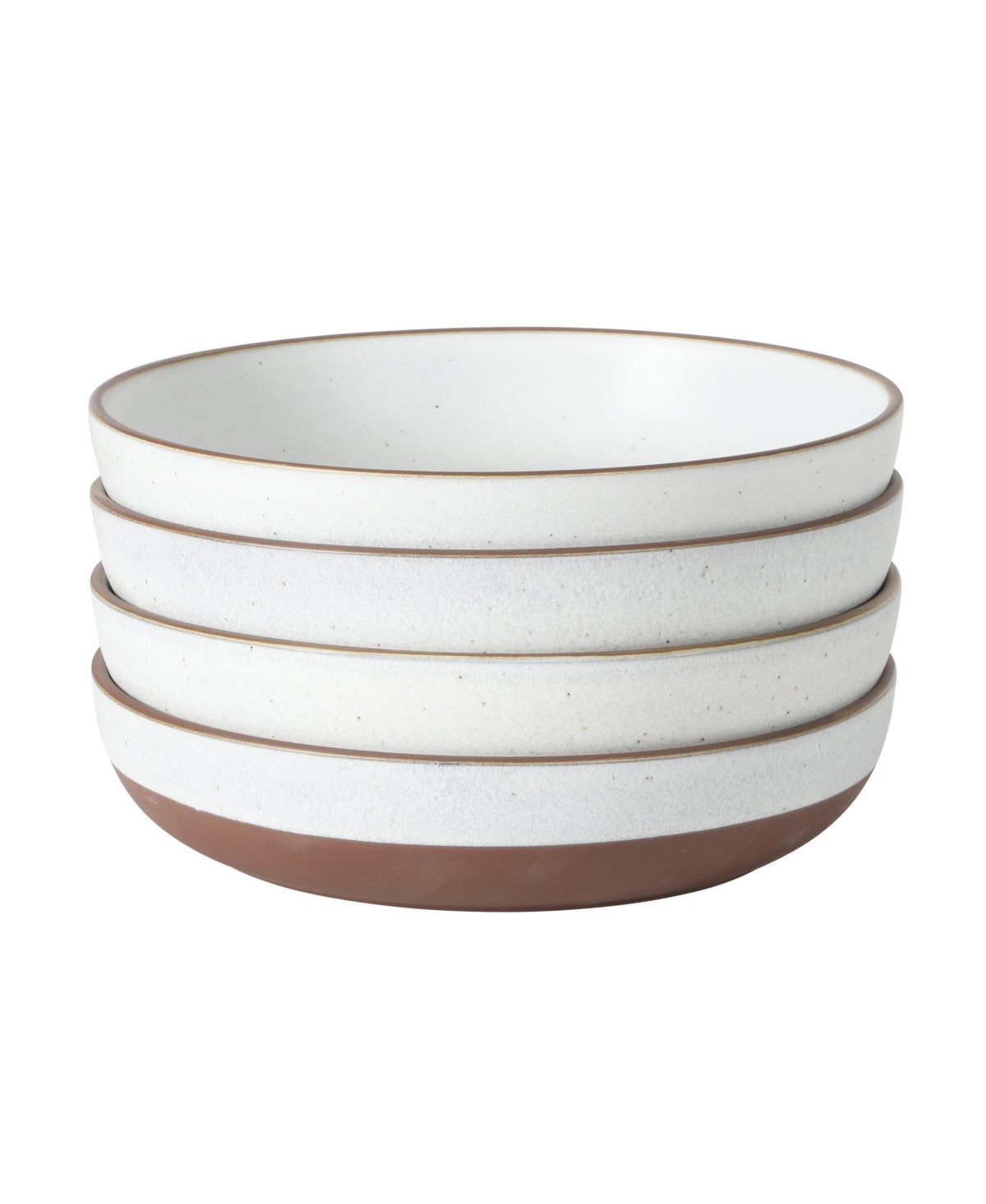 Gibson Home William Crest 4 Piece Dinner Bowl Set, 8.5 inch Round Reactive Stoneware Bowls, Large Soup, Pasta & Salad Bowls