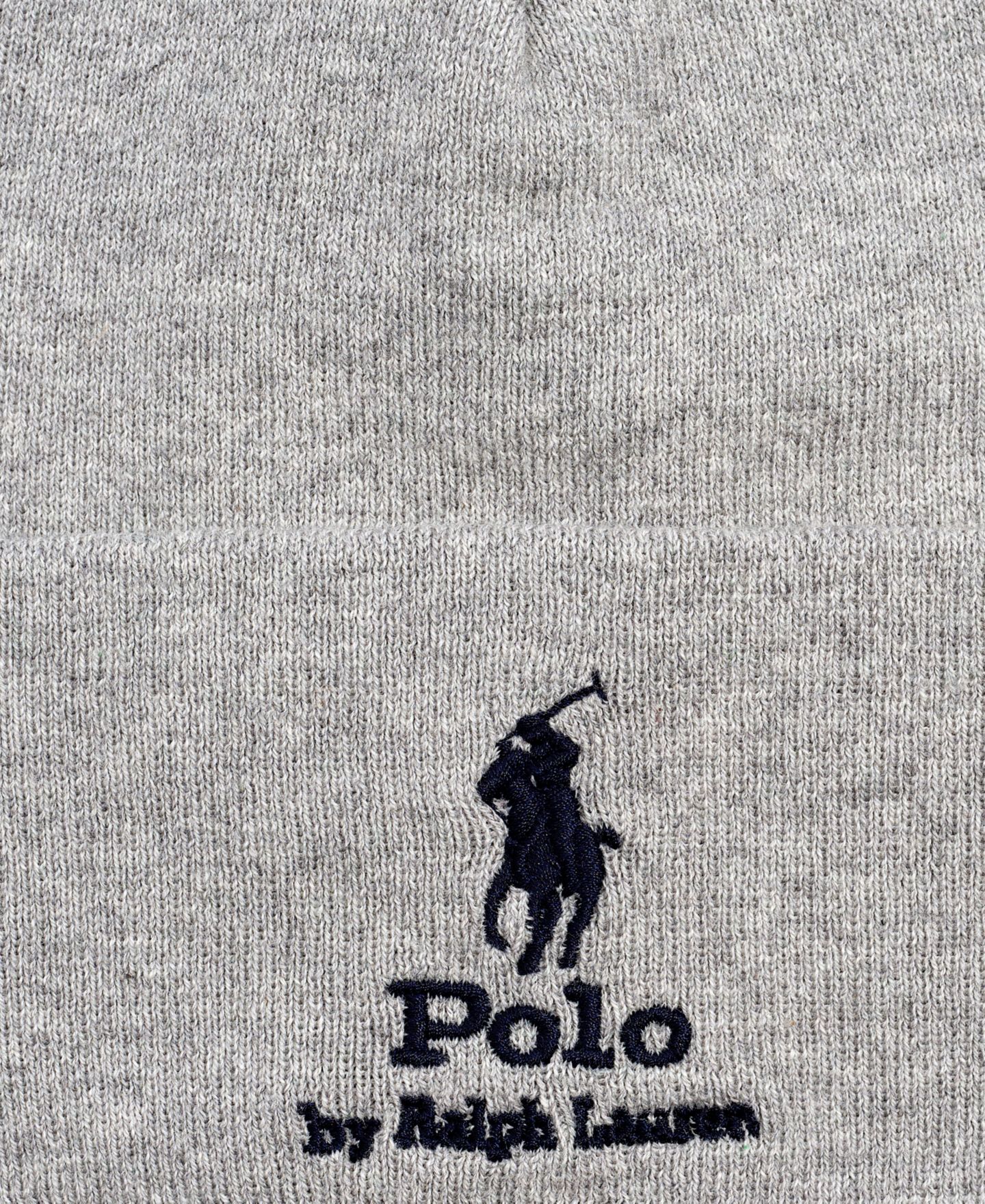 Мужские шапки Polo Ralph Lauren Silhouette Polo Pony Beanie Hat, цвет: Меланжевый — фото 3