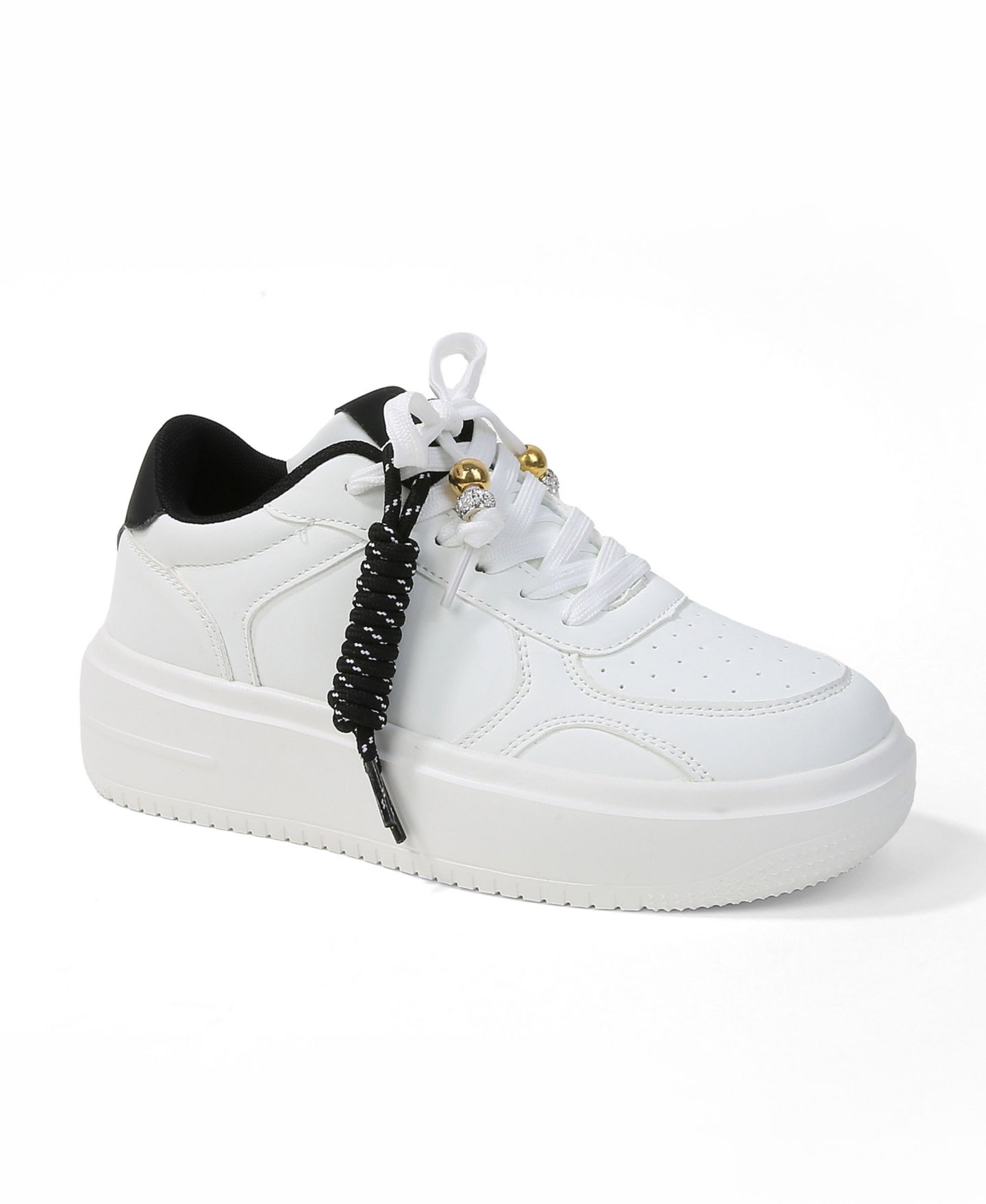 Женские кроссовки BERNESS Larra Platform Lace Up, цвет: Чёрный — фото 1