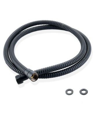 Extra Long Stainless Steel Shower Hose with PVC Coating, Brass Flat Insert