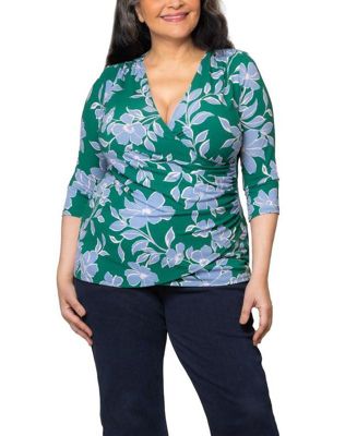 Plus Size Femme Fatale Faux Wrap Top