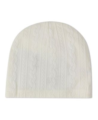 Baby Girls Cozy Cotton-Rich Faux-Cable Jacquard Knit Beanie